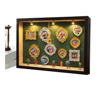 Miniature Museum Shadow Box Kit - Wooden Creative Craft Display Set with Transparent Sliding Panels and Lighting | Collectible Home Decor Frame for Wall Shelf, Living Room, Bedroom, Office, Birthday