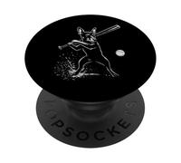 Miniature Pinscher Baseball Sports Amoureux des Chiens PopSockets PopGrip Adhésif