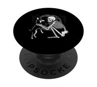 Miniature Pinscher Squelette Lune Halloween Amoureux des Chiens PopSockets PopGrip Adhésif