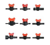 Miniature Plastic Shut Off Coupling Valve Connectors for 4/7 8/11 10/16/20/25mm Hose Garden Water Irrigation Pipe Adaptor Barb(A)