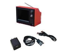 Miniature Retro TV Player Télévision Échelle 1:12 Télévision Rétro TV Maison de Poupée Meubles Décor Modèle