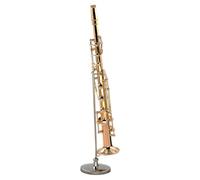 Miniature Saxophone Collectible - 6.69-Inch Mini Saxophone Decor | Brass Mini Saxophones - Brass Miniature Saxophones with Stand Wooden Case Collectible Decor Home Dollhousè Gift Use
