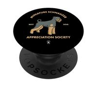 Miniature Schnauzer Appreciation Society - Amoureux des Chiens PopSockets PopGrip Adhésif