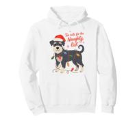 Miniature Schnauzer Christmas Too Cute for The Naughty List Sweat à Capuche
