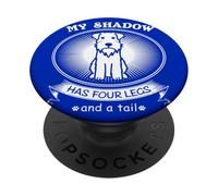 Miniature Schnauzer My Dog is My Shadow Funny Pet Dog Lover PopSockets PopGrip Adhésif