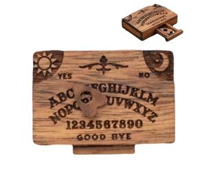 Miniature Spirit Board - Outil De Divination De Poche Carte De Communication De Style Ouija Portable | Ensemble Planche De Planche En Bois Multiusage, Décoration Mystique D'Halloween Pour Amis