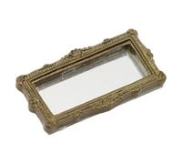 Miniature Toy House - Mirror Resin Square Furniture | Miniature Mirror for Crafts Art, Wall, Tabletop, Bedroom, Vanity Toy, House, Scene Or Display Use, 4.2x2.5x0.6cm