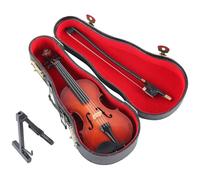 Miniature Violon, Modèle de Petit Instrument avec Support d'Archet, La Plus Petite Violon du Monde, Idée Cadeau pour Hommes & Femmes, Décoration de Bureau ou Maison, Ornement Musical et