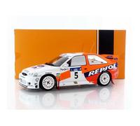 Miniature voiture - IXO - Ford Escort WRC Winner Acropolis Rallye 1997 - 1/18 - Blanc/Orange - Réf. 18RMC172A