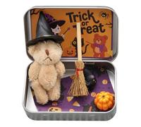 Miniature Witcher Witch Bear in a Box Halloween Filers Gifts Party (Khaki)