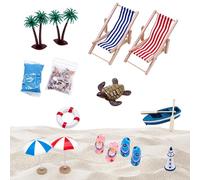 Miniatures de plage maison de | Maison de DIY, décoration marine, mini décorations de plage pour le jardin zen - Pour appartement, bureau et vitrine