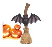 Miniatures d'Halloween - Balai chauve-souris mignon décoration d'Halloween - Statues centres de table pour bureau, entrée, maison, cour, cheminée intérieure