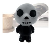 Miniatures d'Halloween - Crânes et figurines de squelette en résine - Décorations gothiques d'Halloween - Statue de chat effrayante - Pièces de collection - Ornements de bureau d'intérieur