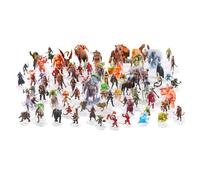 Miniatures DND Tribales-94 2D Minis Set de démarrage-TTRPG Accessoires | Figurines uniques de 30 à 86 mm, CR 0-9, 40 socles effaçables, pour campagnes de jungle et de marais, sans motif répété