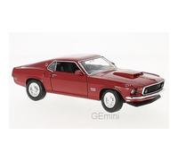 Miniatures montées - Ford Mustang Boss 429 rouge 1969 1/24 Welly