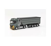 Miniatures montées - Mercedes Actros Camion-Benne Gris / Jaune 1/87 Herpa