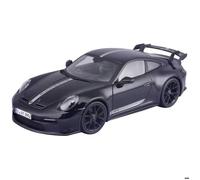 Miniatures montées - Porsche 911 GT3 Noire avec bande blanche 2022 1/18 Maisto