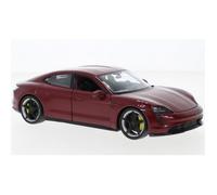Miniatures montées - Porsche Taycan Turbo S rouge 1/24 Welly