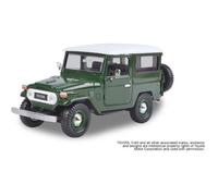Miniatures montées - Toyota FJ 40 soft top vert/blanc 1/24 Motormax