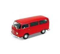 WELLY DIE CASTING - Voiture miniature Volkswagen T2 Bus 1972 Rouge 1:24