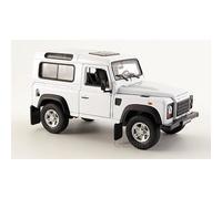 Miniatures montées - Welly - Land Rover Defender - 1/24 - Blanc - 4x4