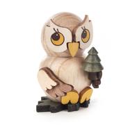 Miniaturfigur Eulenkind Avec Arbre Debout 3x4x2cm Jungeule Hiboux de Forêt