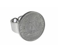 Miniblings 10 Pfennig RDA Bague Dime Nostalgie Marteau pièce rétro Faucille Nouvelle - Bijoux à la Mode à la Main Bague I avec Motif I Taille réglable