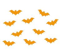 Miniblings 10x Transfert Tissu 35mm Lisse Patch Vampire Chauve-Souris I Patches à Repasser Patches Repassage, Color:Orange