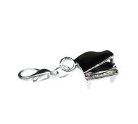 Miniblings aile 3D Piano charm du piano plaqué argent - Bijoux fantaisie main argenté plaqué I Pendentifs - breloque pendentif - pendentif pour bracelet