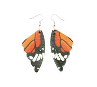 Miniblings Ailes de papillon Boucles d'oreilles pendantes papillon été rouge noir - Bijou fantaisie fait main | Boucles d'oreilles pendantes plaquées argent
