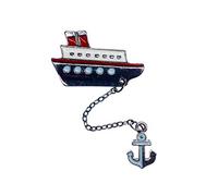 Miniblings ancre de bateau émaillés navire métal broche expédition mer capitaine - bijoux à la mode à la main I Bouton Pin Pins