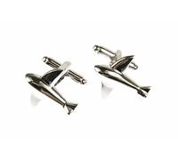 Miniblings Avion Boutons de Manchette Boutons Pilotes Box Volant Voyage Pilot - Bijoux Hommes Boutons de Manchette Boutons de Chemise I boîte en Bois Inclus