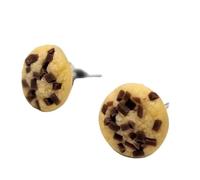 Miniblings Biscuits Cookie Splitter Chocolat Boucles d'oreilles Noël - Bijoux fantaisie faits main I Boucles d'oreilles clous
