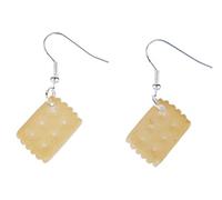 Miniblings Boucles d'oreille de beurre boucle oreille Biscuit Biscuit Pâtisserie Sweet alimentaire Hart - Bijoux Fashion main argenté Boucles d'oreille