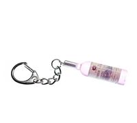 Miniblings Bouteille de vin Porte-clé Porte-clés pleurnicher 48mm Rose Blanc - Bijoux Mode Main I I Pendentif Trousseau de clés Porte-Clef