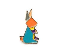Miniblings Broche origami lapin en émail géométrique - Bijoux tendance originaux I Pin Button Pins, 26mm, Métal, émaillé, Non connu