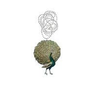 Miniblings chaîne Bleu Paon Collier Bois Laser Cut 80cm LC Bois Oiseau coloré