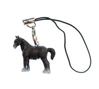 Miniblings cheval chevaux Pendentif pour téléphone mobile caoutchouc noir 25mm- pendentif bijoux main I Porte-clé Porte-clés
