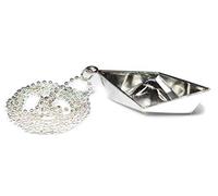 Miniblings Collier Bateau voilier Bateau en Papier Bateau Argent 80cm Origami 3D - Bijoux Faits à la Main - Bola verilsbert