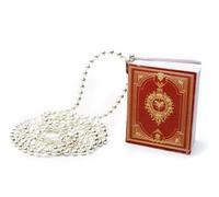 Miniblings Collier Bible 80 cm Livre Livres Caractère Lisible Mots Minuscules Rouge