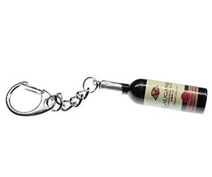 Miniblings collier e bouteille de vin de la bouteille de vin Pendentif bijoux faits à la main I Porte-clef Porte - bouteille de vin de la bouteille de vin