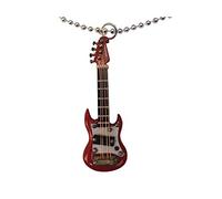 Miniblings Collier Guitare électrique 80cm Guitariste Musicien Musique Rouge boîte