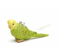Miniblings Collier Perruche 80cm Caoutchouc Collier Oiseaux 6cm Vert - Bijoux Faits à la Main - chaîne à maillons argenté