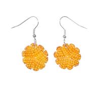 Miniblings gaufre Coeur gaufre Boucles d'oreille - Bijoux mode main Je cuire des gâteaux lumineux - Boucles d'oreille argent Boucles d'oreille