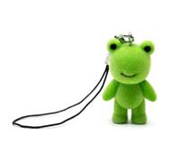Miniblings grenouille aspect velours téléphone pendentif téléphone mobile ornements grenouilles crapaud vert beaspect velourst- Pendentif bijoux faits à la main I Porte-clé Porte-clés