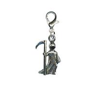 Miniblings Grim Reaper Squelette Charm argenté Halloween Sense - Bijoux Mode Main plaqué Argent I Pendentifs - breloque Pendentif - Pendentif pour Bracelet