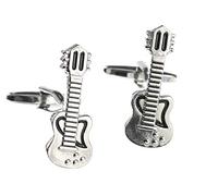 Miniblings guitare boutons de manchette Miniblings + Box musiciens auteur-compositeur de bande guitariste - Bijoux hommes Boutons de manchette boutons de chemise I boîte en bois inclus