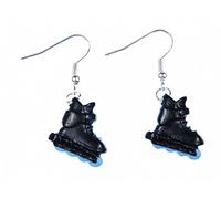 Miniblings inline patineur patins patins patins de roller patins bl bleu - Bijoux fantaisie Boucles d'oreille argenté à la main I Boucles d'oreille