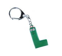 Miniblings L Barbapapa Lettre Porte-clé Porte-clés Vert Initiale - Bijoux à la Mode Main I I Pendentif Trousseau de clés Porte-Clef