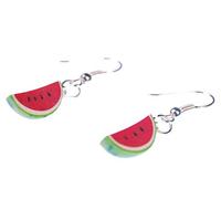 Miniblings melon pastèque Boucles d'oreille - Bijoux mode main I Summer Party vacances vacances huitième - Boucles d'oreille argent Boucles d'oreille